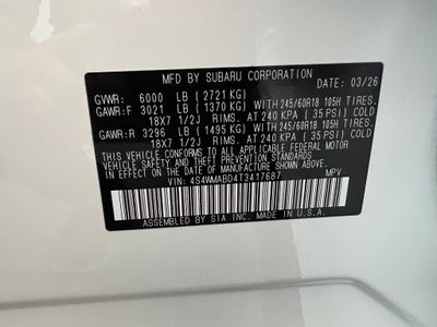 2026 Subaru ASCENT Premium 7-Passenger