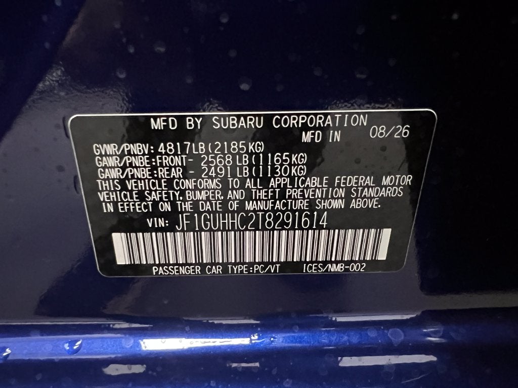 2026 Subaru IMPREZA RS