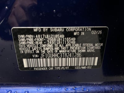 2026 Subaru IMPREZA RS