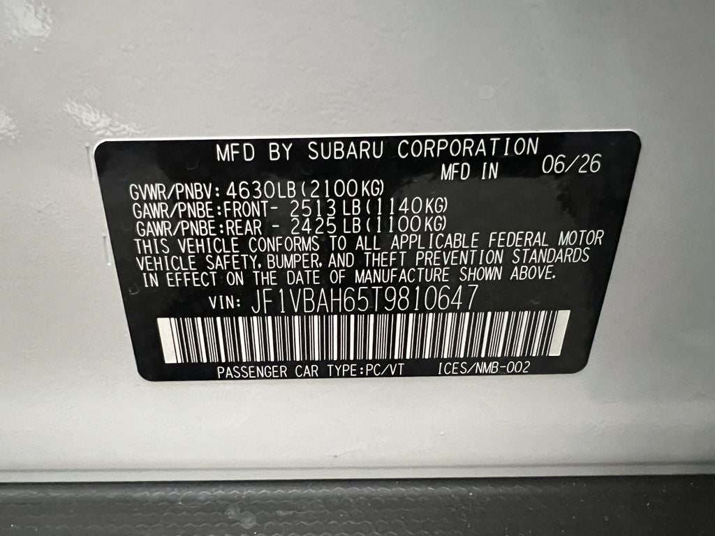 2026 Subaru WRX Base