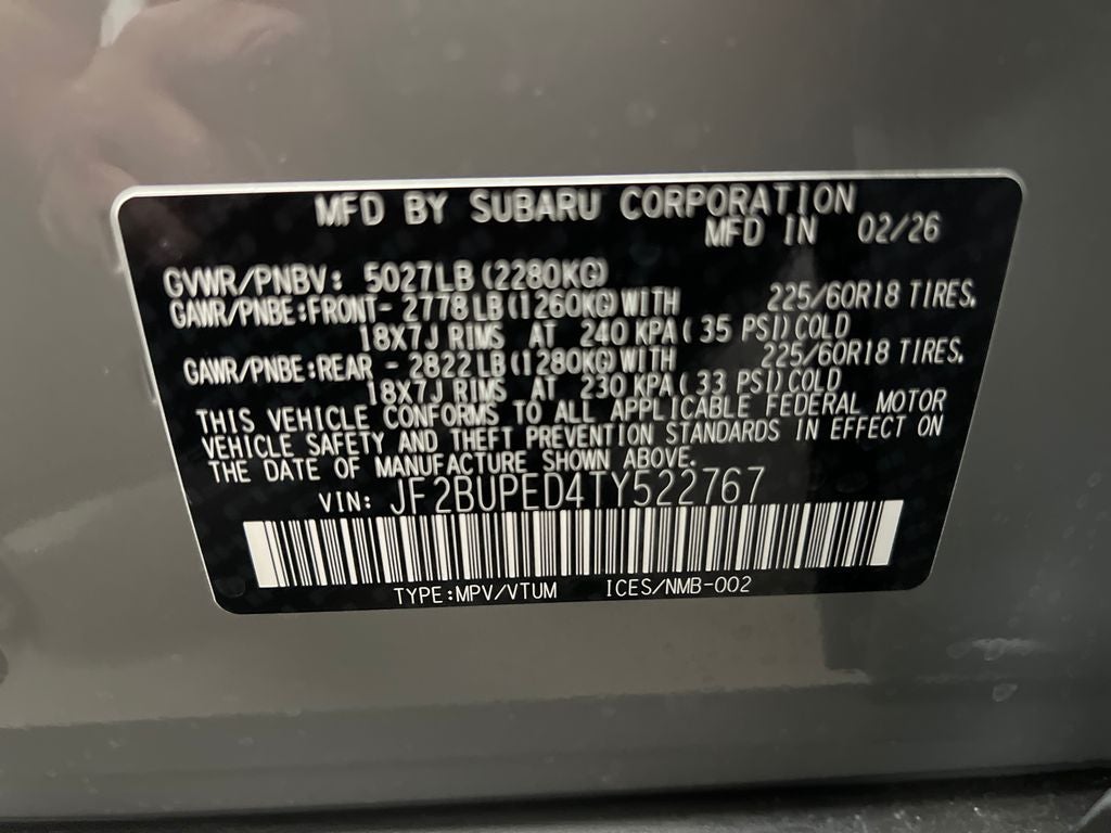 2026 Subaru OUTBACK Touring