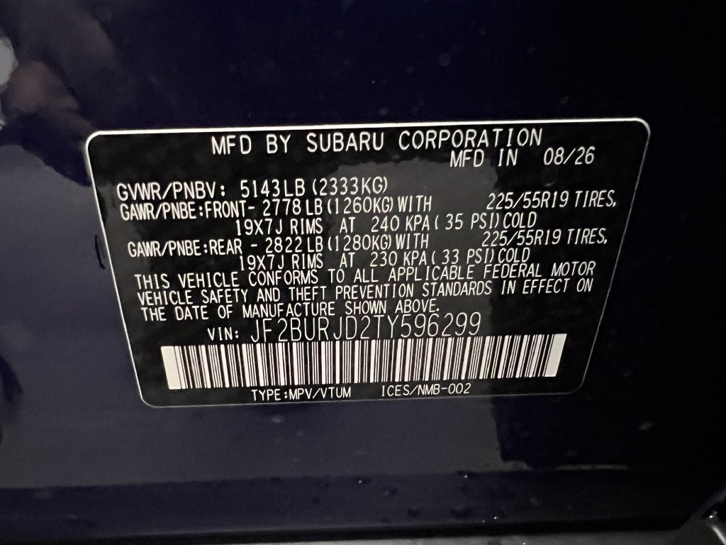 2026 Subaru OUTBACK Touring XT