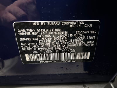2026 Subaru OUTBACK Touring XT