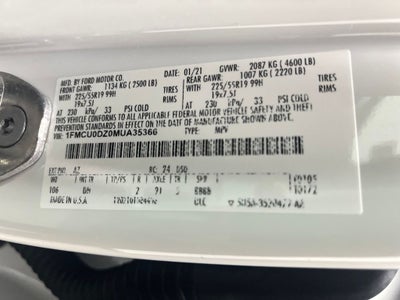 2021 Ford Escape Titanium Hybrid