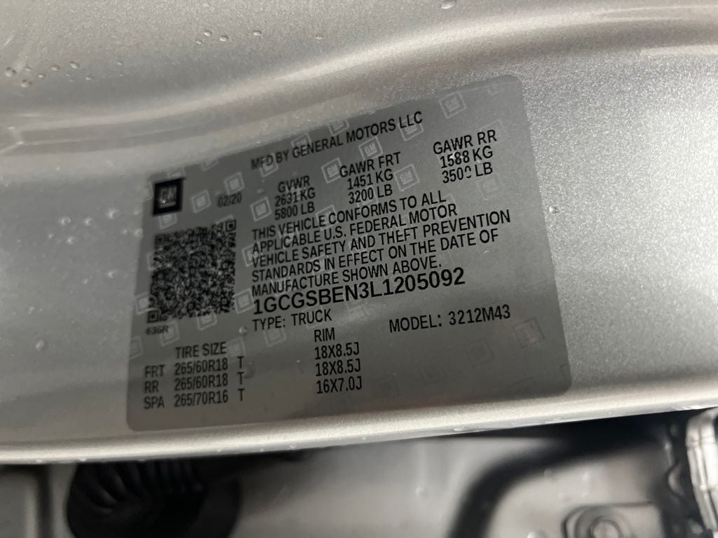 2020 Chevrolet Colorado Work Truck