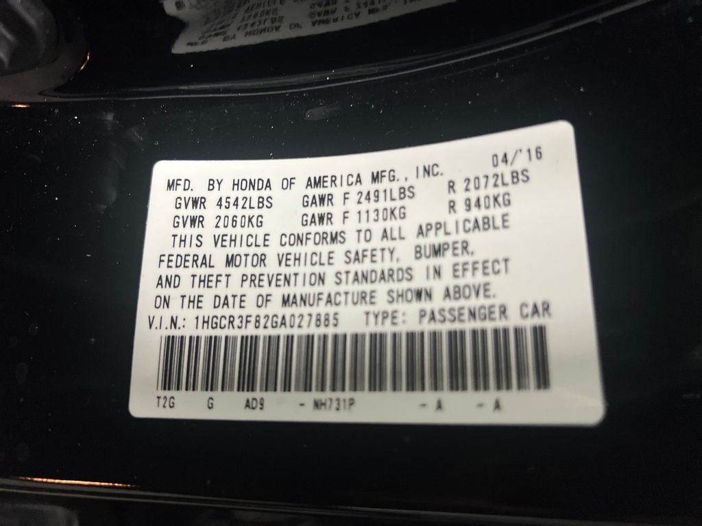 2016 Honda Accord EX-L