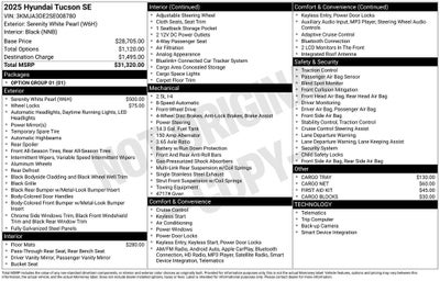 2025 Hyundai Tucson SE