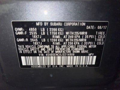 2018 Subaru Outback 3.6R Limited