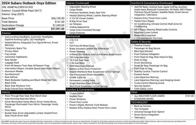 2024 Subaru Outback Onyx Edition