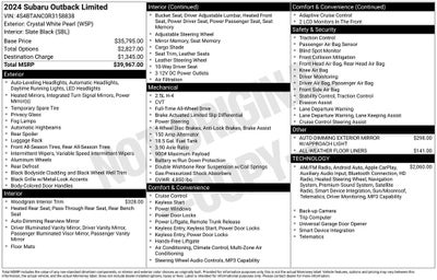 2024 Subaru Outback Limited