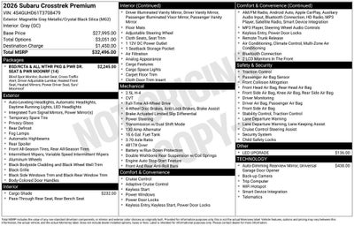 2026 Subaru Crosstrek Premium