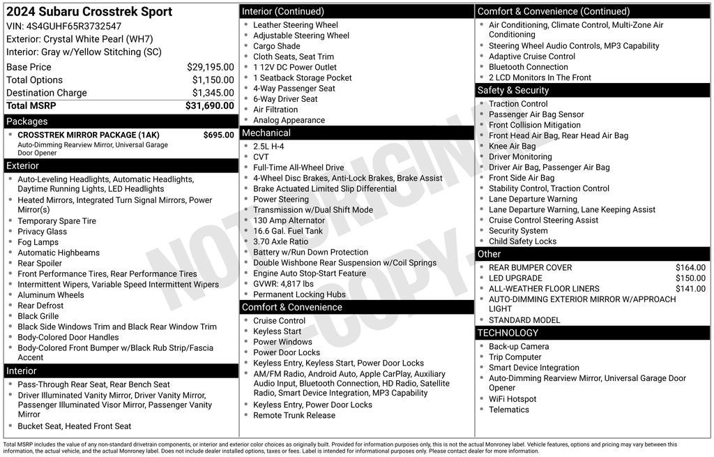 2024 Subaru Crosstrek Sport