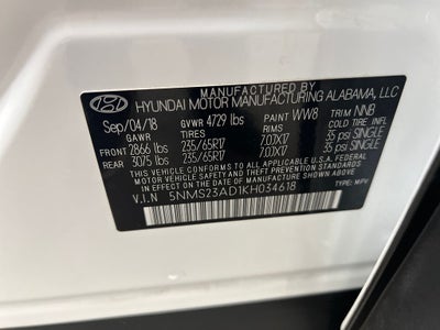 2019 Hyundai Santa Fe SE