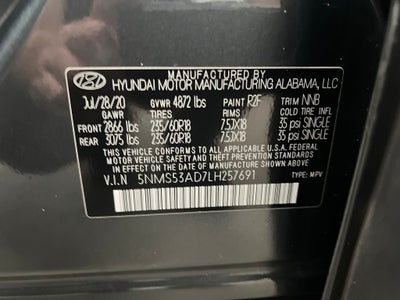 2020 Hyundai Santa Fe Limited