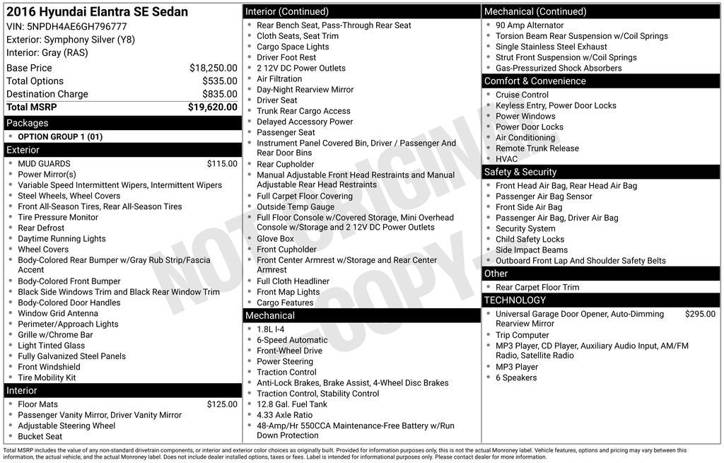 2016 Hyundai Elantra SE