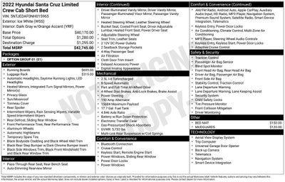 2022 Hyundai Santa Cruz Limited