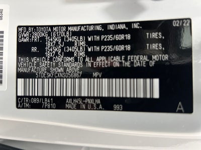 2022 Toyota Sienna Platinum 7 Passenger