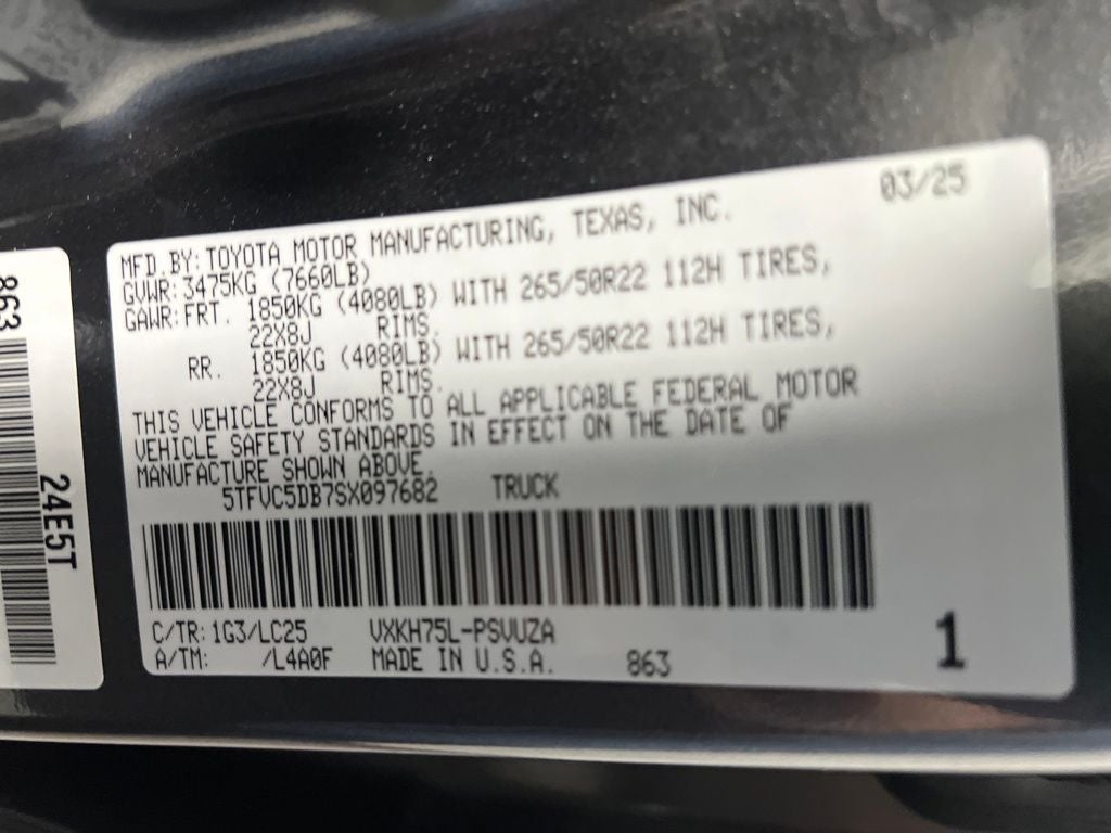 2025 Toyota Tundra Hybrid Capstone