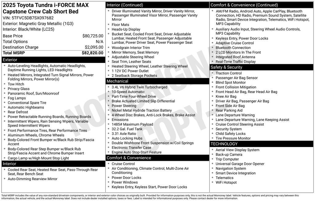 2025 Toyota Tundra Hybrid Capstone