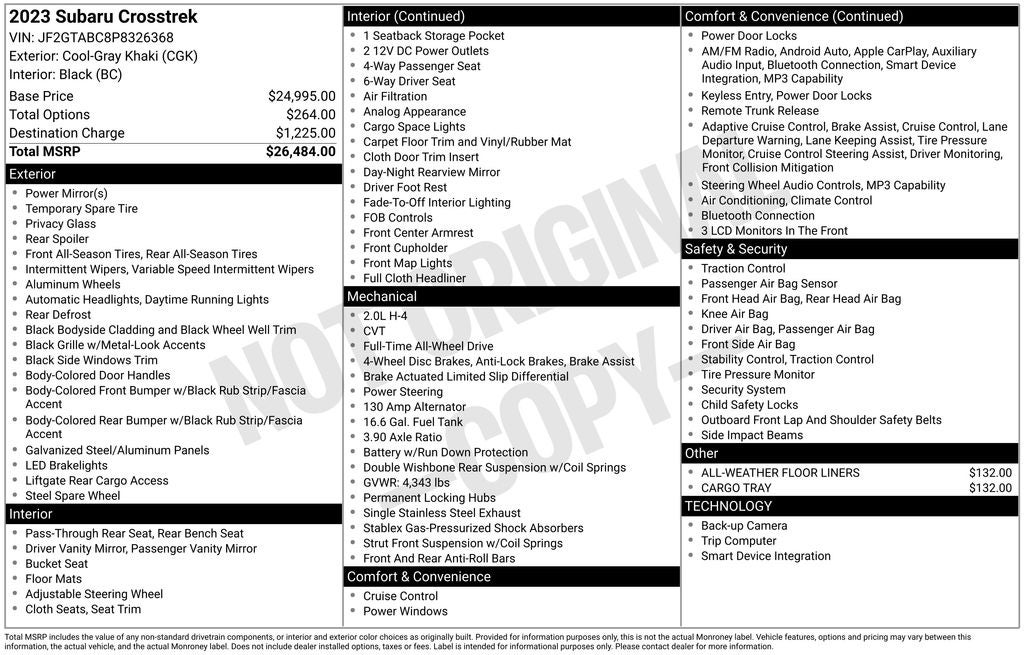 2023 Subaru Crosstrek Base