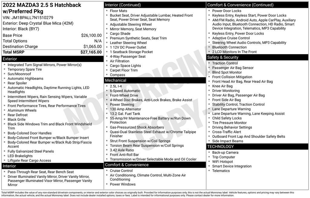2022 Mazda Mazda3 Preferred