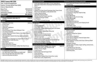 2022 Lexus NX 250 Base
