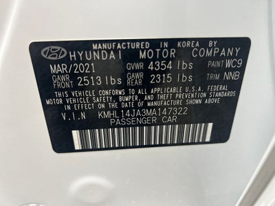2021 Hyundai Sonata SEL