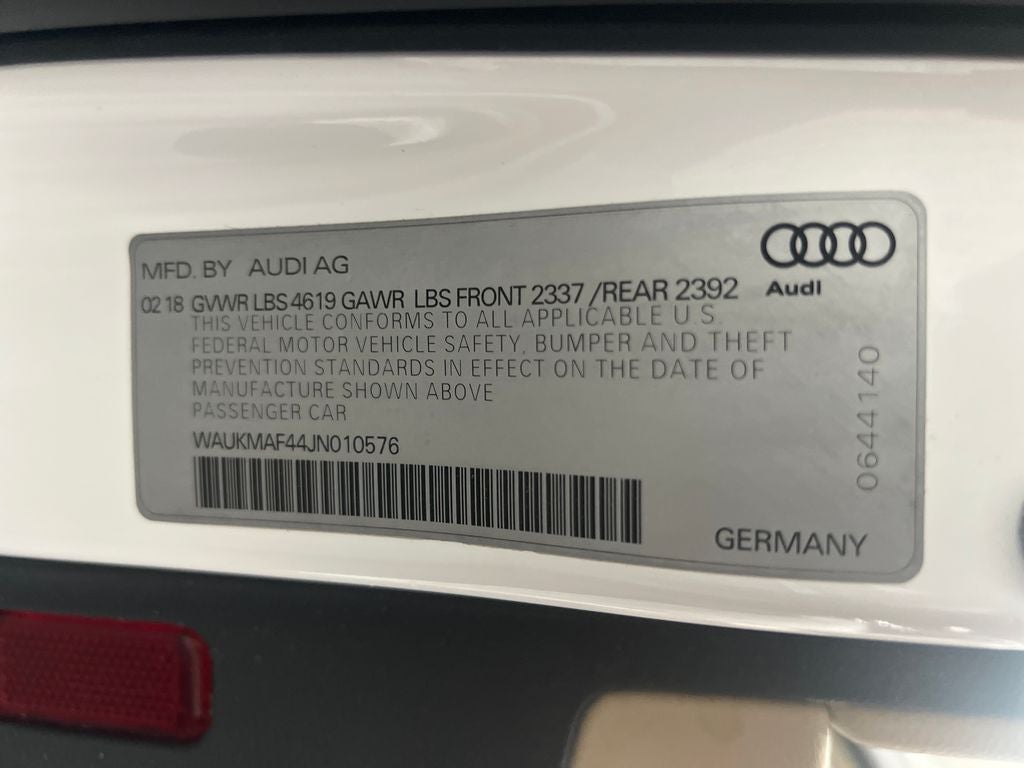 2018 Audi A4 2.0T ultra Premium