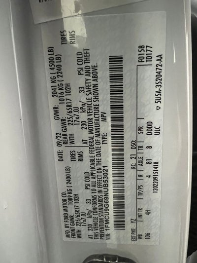 2022 Ford Escape SE