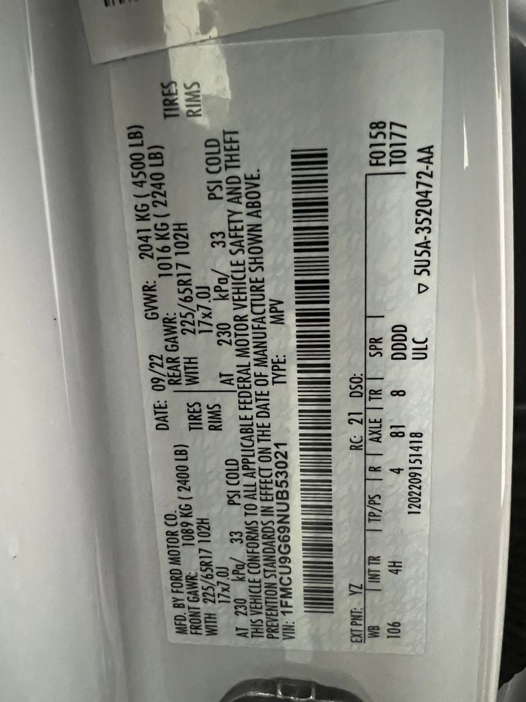 2022 Ford Escape SE