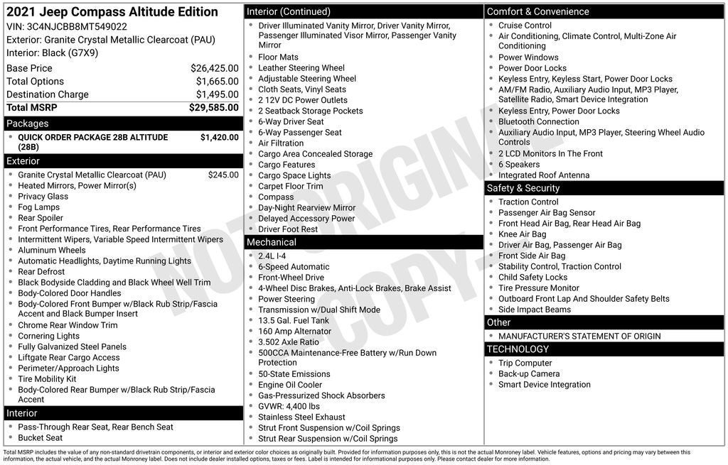 2021 Jeep Compass Altitude