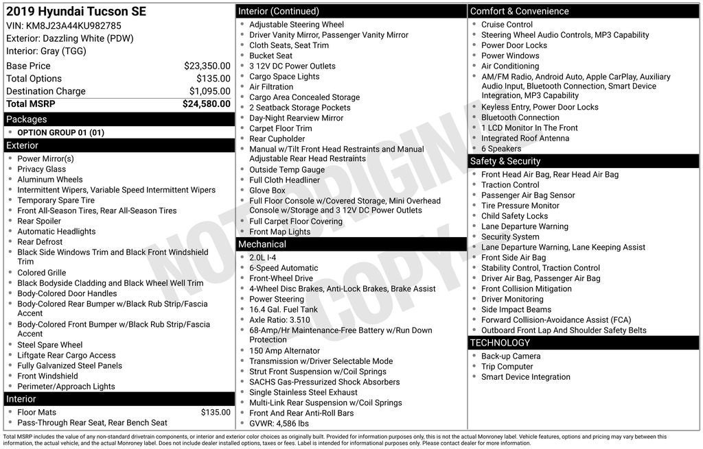 2019 Hyundai Tucson SE
