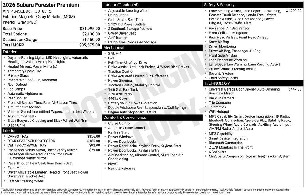 2026 Subaru Forester Premium - Photo 34