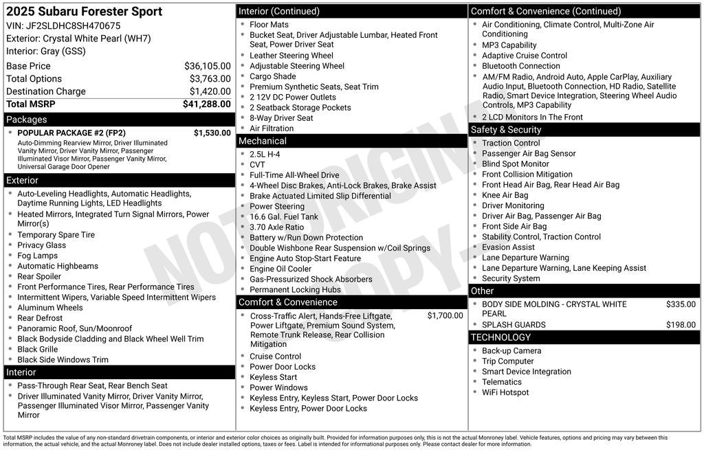 2025 Subaru Forester Sport