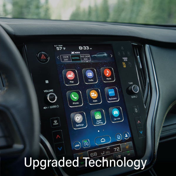 An 8-inch available touchscreen with the words &ldquo;Ugraded Technology&ldquo;. | Fitzgerald Subaru Clearwater in Clearwater FL