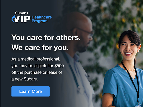 Subaru Healthcare Program. Two medical professionals talking